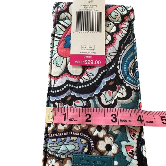Vera Bradley NWT Sunglasses Sleeve Haymarket Paisley Jewel - Picture 3 of 4